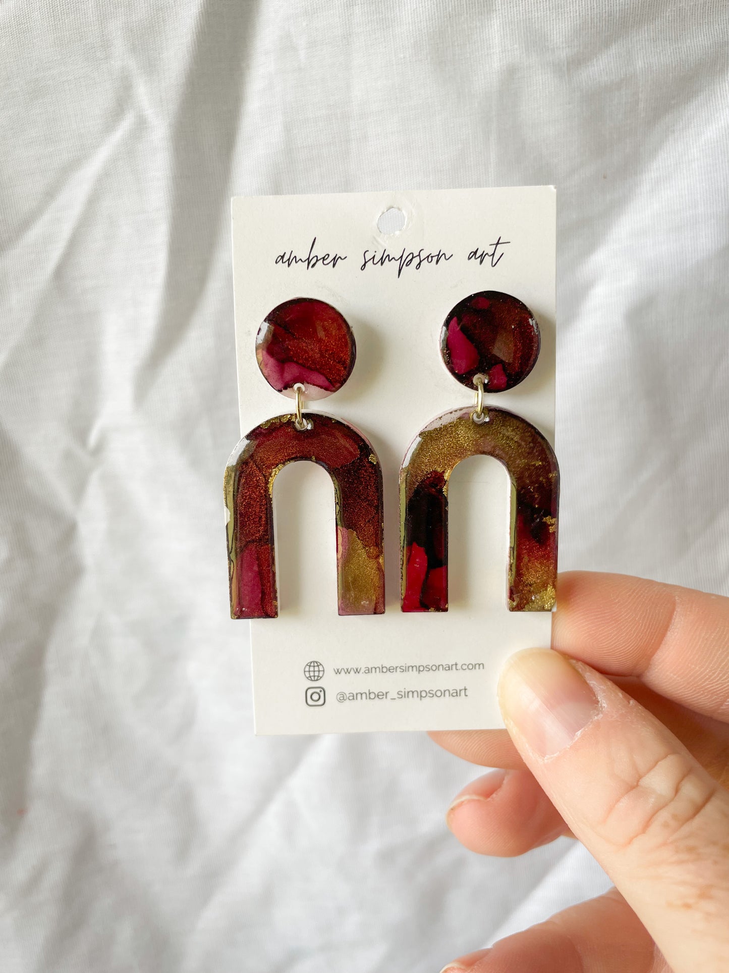 Crimson Arch I Earrings