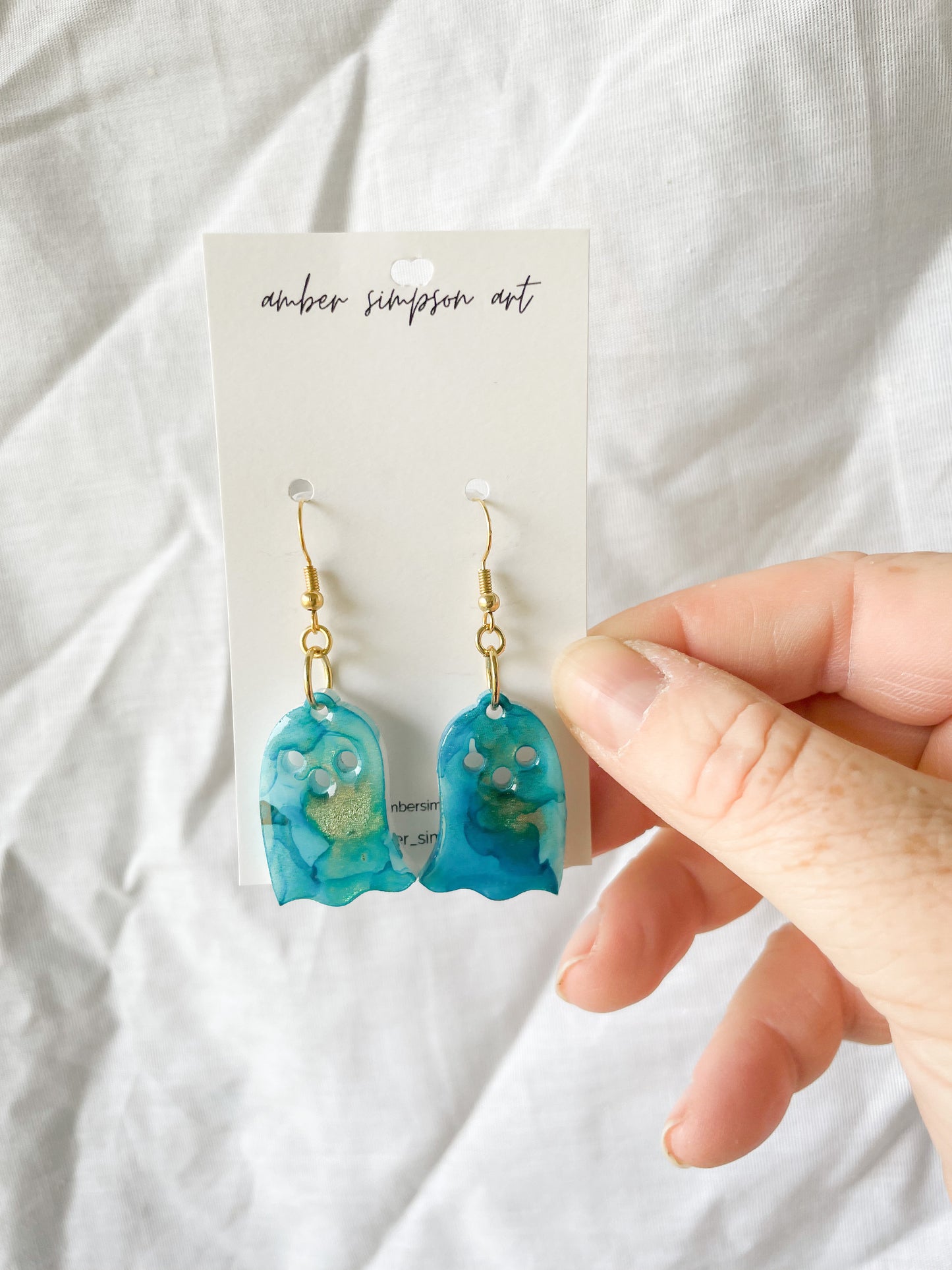 Tahitian Blue Mini Ghost Earrings