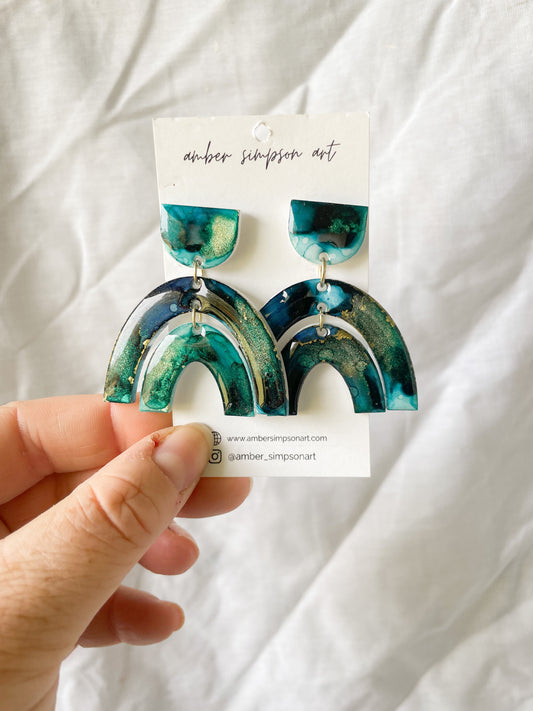 Teal Arch II Earrings